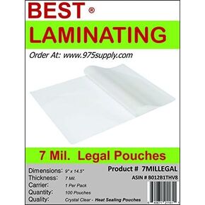Best Laminating® Best Laminating® - أكياس تغليف حرارية شفافة بحجم 7 مل - 9 X 14.5 - الكمية 100 in Kuwait