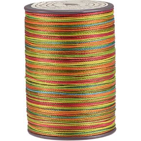 uxcell Thin Waxed Thread 137 Yards 0.55mm Dia Polyester Wax-Coated String Cord for Machine Sewing Embroidery Hand Quilting Weaving, Colorful