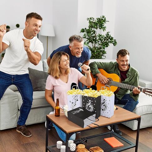 24 قطعة من أكياس هدايا الملاحظات الموسيقية، حقائب هدايا ورقية موسيقية لوسائل التواصل الاجتماعي، موضوع الموسيقى، حفلة عيد ميلاد، استحمام الطفل، لوازم الحفلات الموسيقية in Kuwait