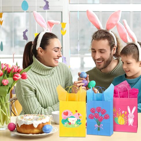 50 حقيبة هدايا صغيرة من تومنك مع 50 منديل ورقي 10 ألوان حقائب هدايا للحفلات بمقابض ، حقائب صغيرة الحجم بألوان قوس قزح لحفلات الزفاف وحفلات استقبال المولود وأعياد الميلاد ولوازم الحفلات والهدايا in Kuwait