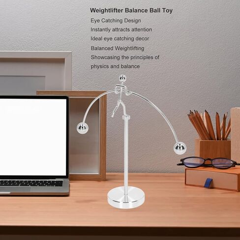 لعبة Luqeeg Mini Steel Balance Physics، لعبة التوازن الفني لرفع الأثقال، موازنة علم النفس المضاد للضغط، ديكور مكتب المنزل للمكتب، رف الكتب، الطاولة in Saudi Arabia