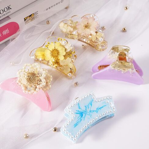 لوكسوين قطعتان من قالب صب المجوهرات ودبابيس الشعر بنفسك مع 6 ملحقات دبابيس شعر لصنع دبابيس الشعر، قوالب سيليكون لقوالب مجوهرات راتنج الايبوكسي in Kuwait