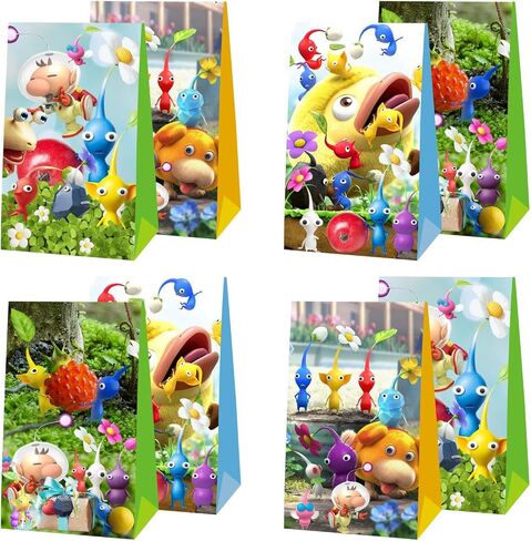 FFGJA Pikmin Birthday Party Supplies with 12pcs Pikmin Party Bags for Kids Birthday Party Decorations in Kuwait