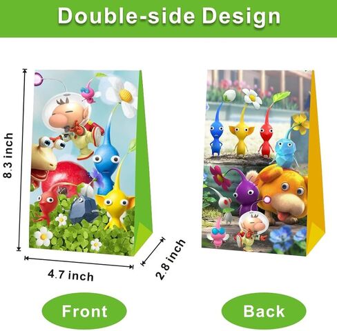 FFGJA Pikmin Birthday Party Supplies with 12pcs Pikmin Party Bags for Kids Birthday Party Decorations in Kuwait