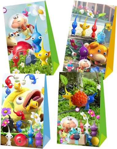 FFGJA Pikmin Birthday Party Supplies with 12pcs Pikmin Party Bags for Kids Birthday Party Decorations in Kuwait