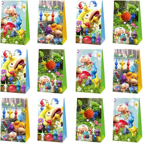 FFGJA Pikmin Birthday Party Supplies with 12pcs Pikmin Party Bags for Kids Birthday Party Decorations in Kuwait