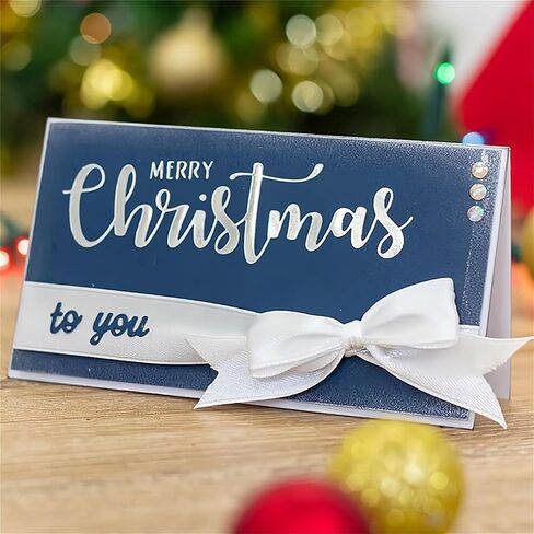 Silent Night Merry Christmas Greetings Words Metal Emboss Die Hot Foil Plates 4 PCS Set for DIY Scrapbooking Embossing Stencil Template Craft Cardmaking Gift Greeting Cards in Saudi Arabia
