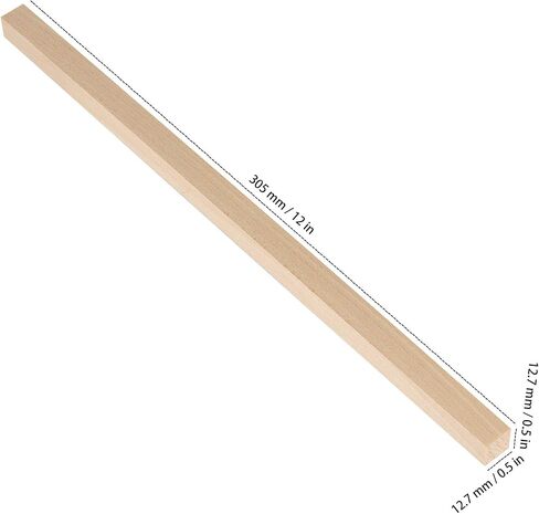 ZEONHAK 80 Pack 1/2 x 1/2 x 12 Inches Natural Square Wooden Dowel Rods, Unfinished Hardwood Square Dowel Sticks, Square Wood Sticks for Crafts, DIY Projects in Saudi Arabia
