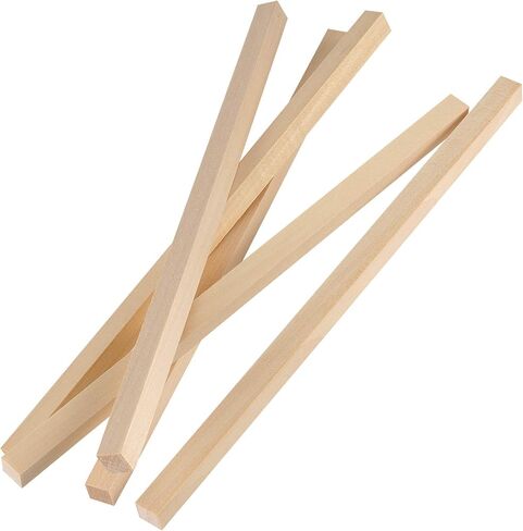 ZEONHAK 80 Pack 1/2 x 1/2 x 12 Inches Natural Square Wooden Dowel Rods, Unfinished Hardwood Square Dowel Sticks, Square Wood Sticks for Crafts, DIY Projects in Saudi Arabia