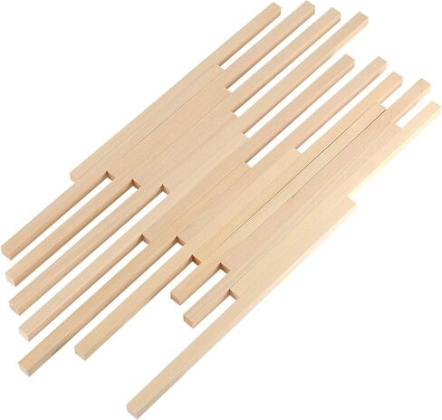 ZEONHAK 80 Pack 1/2 x 1/2 x 12 Inches Natural Square Wooden Dowel Rods, Unfinished Hardwood Square Dowel Sticks, Square Wood Sticks for Crafts, DIY Projects in Saudi Arabia