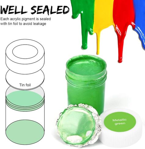 Emooqi Acrylic Paint Set, 31 Acrylic Paint Including 21 x 20 ml Tubes 10 Brushes, Perfect for Canvas, Wood, Arts Crafts,for Kids, Artist & Hobby Painters in Kuwait