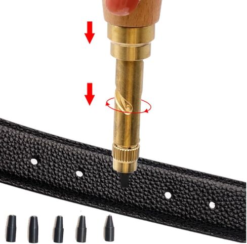 مجموعة Xzhixiao مكونة من 6 أحزمة متعددة الرؤوس قابلة للتبديل، أداة ثقب الجلد DIY، أداة ثقب الجلد الورقية القابلة للاستبدال in Kuwait