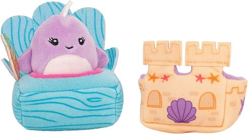 Squishville Mini-Squishmallows Plush Beach Accessory Set - Includes 2-Inch One Sand Castle , One Beach Chair - Irresistibly Soft, Colorful in Kuwait