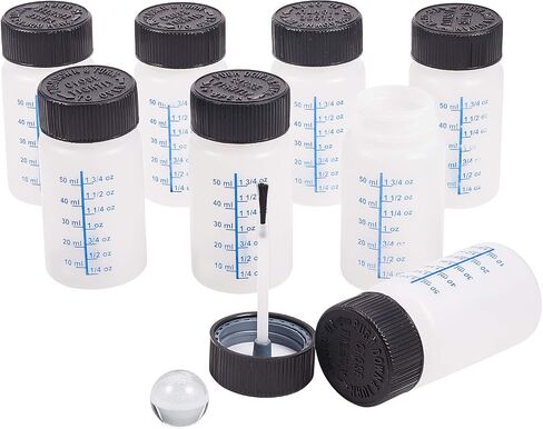 WANDIC Paint Touch Up Bottles, 12 Pieces Touch Up Plastic Bottle with Brush and Mixing Ball Paint Applicator Bottle for Car Wall and Hobby Painting -60 ml in Kuwait