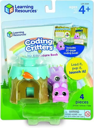 Learning Resources Coding Critters Go Pets Dash the Bunny، لعبة ترميز مبكر خالية من الشاشة للأطفال، حيوان أليف تفاعلي للبرمجة الجذعية، 4 قطع، للأعمار من 4 سنوات فما فوق in Saudi Arabia