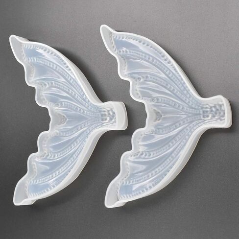 2Pcs Crystal Fishtail Epoxy Mold 12x8.5cm Resin Casting Silicone Mold in Kuwait