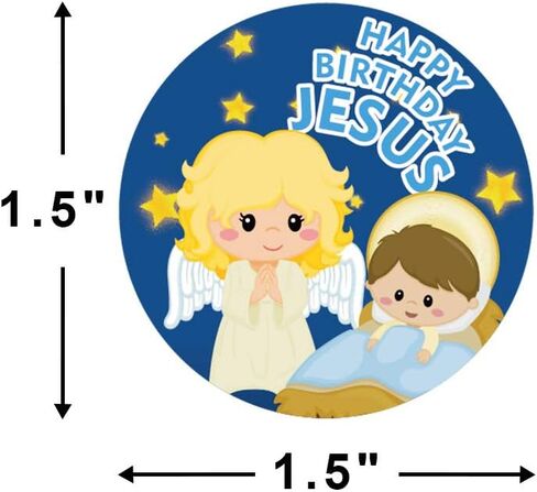 Religious Christmas Stickers Happy Birthday Jesus Nativity Stickers for Kids Christian School Classroom Decoration VBS Party Favor 500Pcs in Saudi Arabia
