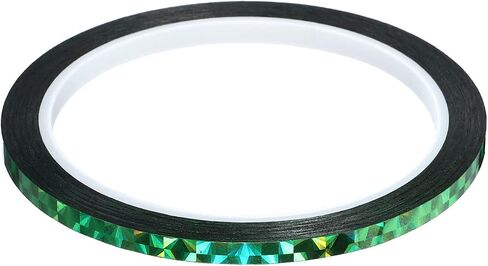 YOKIVE Prism Tape, Self Adhesive Holographic Reflective Decorative Tapes, Great for Craft Projects, DIY Art, Home, Daily Use (Green, 0.2 Inch x 55 Yard) in Saudi Arabia