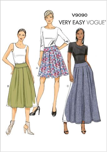 نموذج خياطة تنورة السيدة V9090E50 من Vogue Patterns، مقاس E5 (14-16-18-20-22) in Saudi Arabia