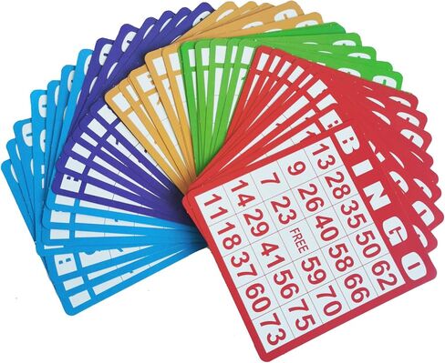 SEETOOOGAMES Deluxe Bingo Game Set,6 Inch Metal Cage, 300 Bingo Chips with a Bag, 75 Bingo Balls with a Bag, 50 Bingo Cards, Plastic Master Board in Kuwait