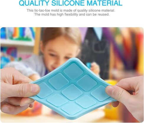 لعبة لوح قوالب راتنج اكس او من تيك تاك تو مع قالب تيك تاك تو و4 قوالب شطرنج لراتنج الايبوكسي والحرف اليدوية in Kuwait