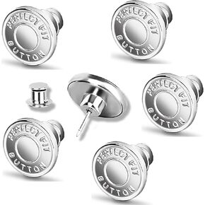 12 مجموعة من دبابيس أزرار الجينز للجينز، بدون خياطة ولا أدوات استبدال دبابيس أزرار الجينز للجينز كبيرة جدًا وقابلة لإعادة الاستخدام وقابلة للتعديل in Kuwait