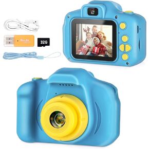 Kids Selfie Camera, Portable Digital Cameras Toys for Kids Christmas Birthday Gifts for Boys/Girls Age 3 4 5 6 7 8 9 with 32GB SD Card (Purple)