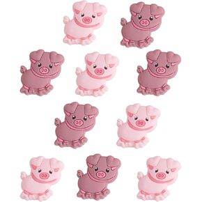 WEWAYSMILE 10 Piece Animal Silicone Beads Cute Silicone Beads DIY Silicone Beads Bulk Beads Used for DIY to Make Various Handicrafts, Beaded Pen, Beaded Phone Straps, Bag Pendants Etc(Duck Style)