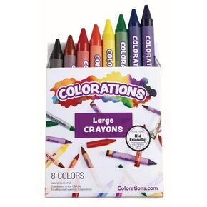 Colorations Crayons, 8 Colors, Non Toxic Crayons, Crayons for Kids, Crayons for Toddlers, Kids Crayons, Coloring, Drawing, Toddler Crayons, Toddler art supplies, Preschool Crayons