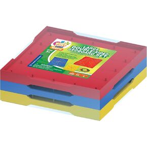 Thames & Kosmos Kids First Math: Large Double-Sided Geoboard Set for Preschoolers Ages 3 to 5 | Intuitive, Visual Method for Learning Basic Geometry | Includes Three 7-inch Square Boards, Rubber Bands