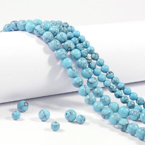 100pcs Natural Gemstone Beads Round Loose Stone Beads for Jewelry Craft Making (Black Lava, 8mm)