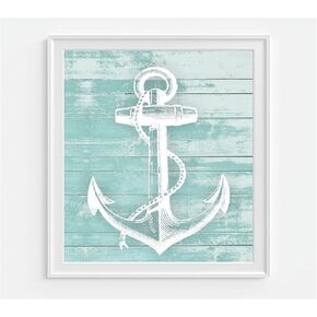 Muyankissu 5D Diamond Painting by Number Kit Nautical Anchor Rope Vintage Wooden Board Rustic Nautical Full Drill Embroidery Cross Stitch Picture Supplies Arts Craft 12x16 inch in Saudi Arabia