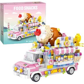 Ice Cream Truck Building Set for Age 8 9 10 11 12 Year Old Kids, Mini Blocks STEM Toy Building Sets for Girls, Girls Building Block Construction Kits, Best Birthday Gift for Girls 593pcs in Saudi Arabia