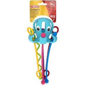 Nuby Octopus 100% Silicone Pull String Interactive Toy: 18M+, Multi in Saudi Arabia
