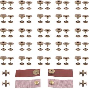 Wokape 70 Sets Magnetic Button Sewing Clasps Snaps Fasteners (Assortment Kit 67Pcs) - 4 Colors 14mm and 18mm Round Strong Magnetic Button Clasps Snaps with Magnetic Button Tool and Hammer