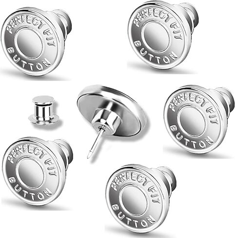 12 مجموعة من دبابيس أزرار الجينز للجينز، بدون خياطة ولا أدوات استبدال دبابيس أزرار الجينز للجينز كبيرة جدًا وقابلة لإعادة الاستخدام وقابلة للتعديل in Kuwait