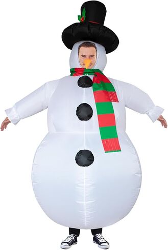 Inflatable Snowman Costume Christmas Costume Funny Blow Up Snowman Costumes for Cosplay Party in Kuwait