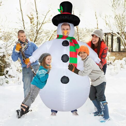 Inflatable Snowman Costume Christmas Costume Funny Blow Up Snowman Costumes for Cosplay Party in Kuwait