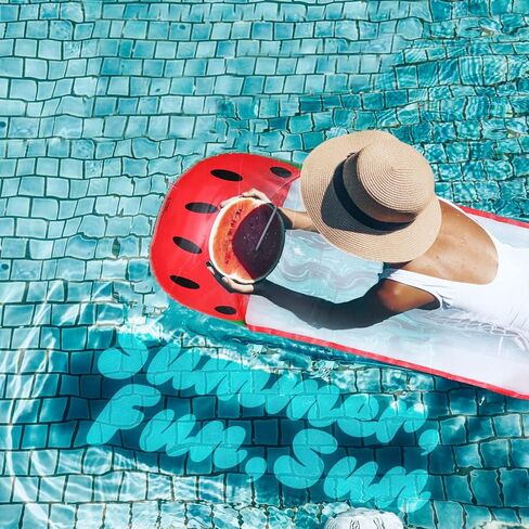 Boxgear Pool Hammock - Inflatable Float for Adults - Cute Bow-Knot Lounge Chair Water Floatie - 4 in 1 Saddle, Chair, Drifter & Floating Device - Swimming Accessories in Kuwait