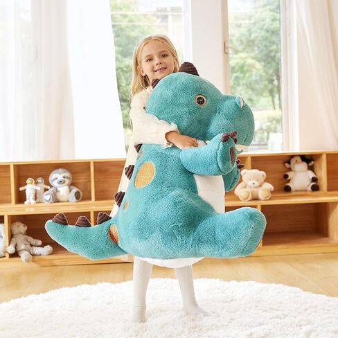 EARTHSOUND Giant Dinosaur Stuffed Animal Plush Toy,Large Jumbo 23" Cute Soft Toys,Big Size Huge Fluffy Plushy Oversized Fat Plushie,Gifts for Kid in Kuwait