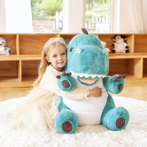 EARTHSOUND Giant Dinosaur Stuffed Animal Plush Toy,Large Jumbo 23" Cute Soft Toys,Big Size Huge Fluffy Plushy Oversized Fat Plushie,Gifts for Kid in Kuwait