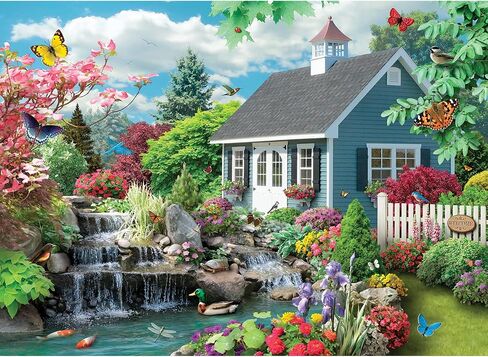 Bits and Pieces - 1500 Piece Jigsaw Puzzle for Adults 24" x 33" - Dream Landscape - 1500 pc Spring Scene Jigsaw by Artist Alan Giana in Saudi Arabia