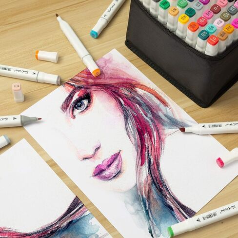 قلم تحديد رسومي ضروري للفنانين من iMissiu 40 لونًا - تصميم رسوم متحركة لرسم التلوين والتظليل والتسطير (للطلاب 40 لونًا) in Saudi Arabia