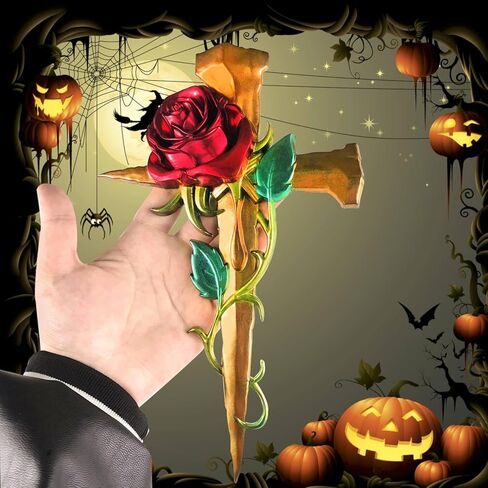 Rifanda 3D Halloween الراتنج قوالب السيليكون، روز الصليب قوالب السيليكون لراتنجات الايبوكسي، قوالب صب الراتنج الكبيرة DIY الحلي الفن تمثال الجدول الجدار شنقا ديكور in Kuwait