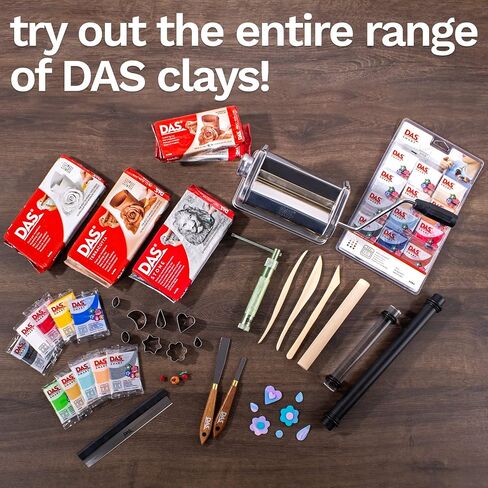 DAS Modelling Tools – 7-Piece Clay Modeling Tools Set - Beginner Clay Tools for All Artists - Versatile Wooden Tools for Shaping and Carving - Wooden Tools Ideal for Clay Projects in Kuwait