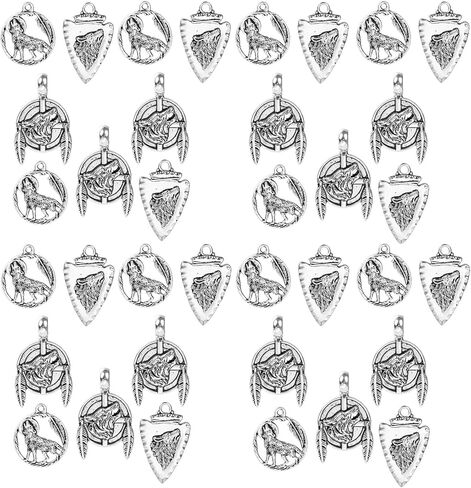 60 قطعة من وولف شارمز المصنوعة يدويًا من المجوهرات أو الحرف اليدوية المستوحاة من الأمريكيين الأصليين in Kuwait