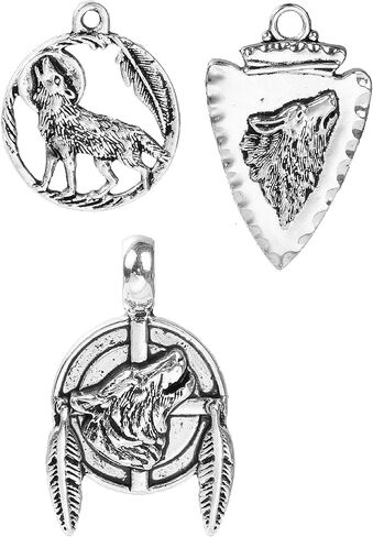 60 قطعة من وولف شارمز المصنوعة يدويًا من المجوهرات أو الحرف اليدوية المستوحاة من الأمريكيين الأصليين in Kuwait