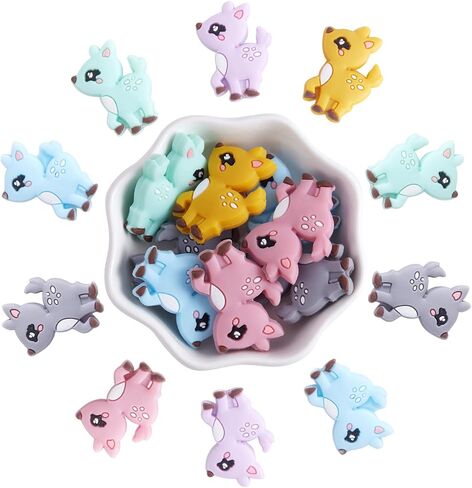 WEWAYSMILE 10 Piece Animal Silicone Beads Cute Silicone Beads DIY Silicone Beads Bulk Beads Used for DIY to Make Various Handicrafts, Beaded Pen, Beaded Phone Straps, Bag Pendants Etc(Duck Style) in Kuwait