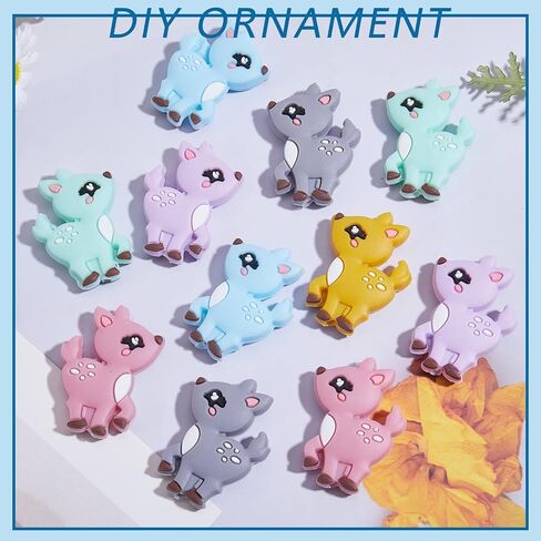 WEWAYSMILE 10 Piece Animal Silicone Beads Cute Silicone Beads DIY Silicone Beads Bulk Beads Used for DIY to Make Various Handicrafts, Beaded Pen, Beaded Phone Straps, Bag Pendants Etc(Duck Style) in Kuwait