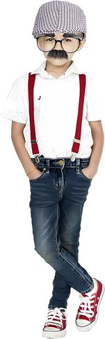 إكسسوارات تنكرية للأطفال من Honcloud أزياء الجد للمدرسة لمدة 100 يوم للأطفال والتي بلغت ذروتها ونظارات الشارب والحاجب in Kuwait